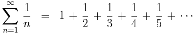 (1/n) = 1 + 1/2 + 1/3 + 1/4 + ……从 n=1 到无穷大的和