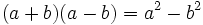 共轭相乘 (a+b)(a-b) = a^2-b^2