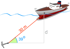三角船例子30m，39度