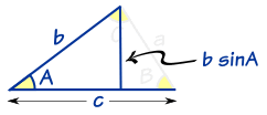 三角形 b sinA